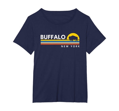 Cow Buffalo Ny New York Women Vintage Retro Souvenirs T-Shirt