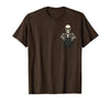 Funny Pocket Skeleton Halloween T Shirt For Men Funny Skeleton in The Pocket Halloween Kids Teens Adults T-Shirt - Brown