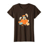 Disney Winnie The Pooh Halloween Cute Eeyore Pumpkin Patch T-Shirt - Brown