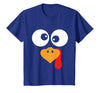 Thanksgiving shirts for Women Men Kids Thanksgiving Funny Turkey Face Costume Outfit Mens Boys Kids T-Shirt - Royal Blue