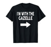 ShirtZilla I'm with The Gazelle Halloween Gazelle T-Shirt - Black