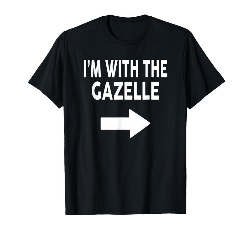ShirtZilla I'm with The Gazelle Halloween Gazelle T-Shirt - Black