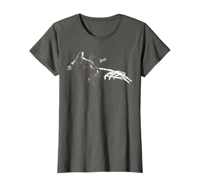 Cat shirts for Men Women Kids Girl Boy - More Here Cat Skeleton Hand Boop Halloween Cute Black Cats Pet Kitty T-Shirt
