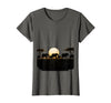 Mademark Elephant Herd Crossing Dusty Savanna Plains T-Shirt - Women - Asphalt Grey
