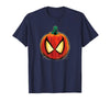 Marvel Spider-Man Halloween Spooky Pumpkin Jack-o'-Lantern T-Shirt - Navy Blue