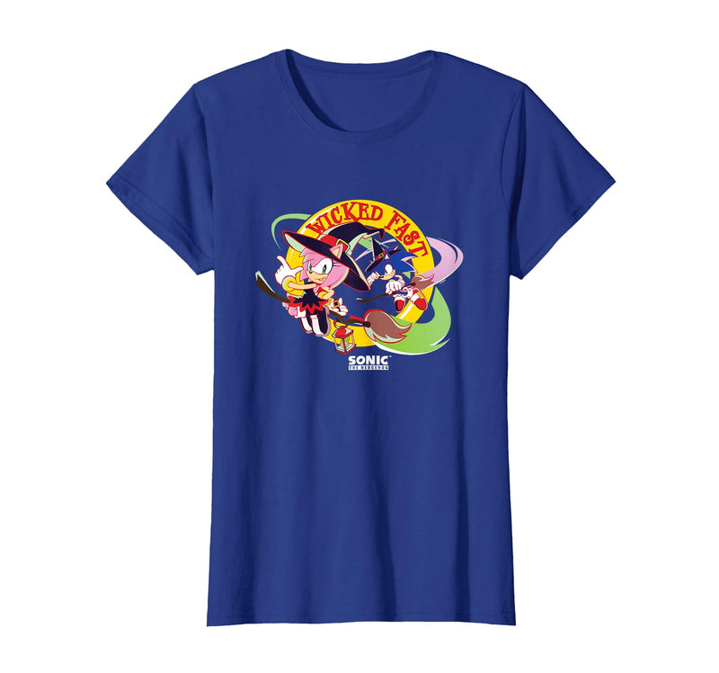 Sonic The Hedgehog Halloween Wicked Fast Witch Costumes T-Shirt - Royal Blue