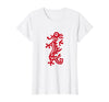 Mahjong Halloween Costumes Chinese Mah Jong Red Dragon Tile Mahjong Costume T-Shirt - As Pictured