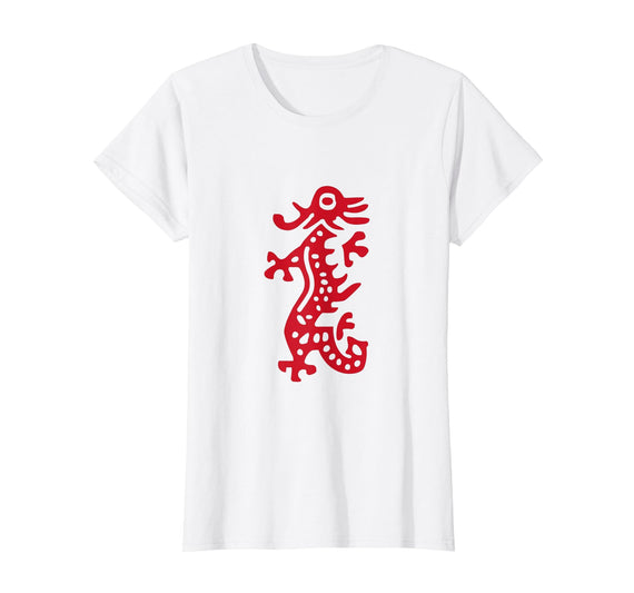 Mahjong Halloween Costumes Chinese Mah Jong Red Dragon Tile Mahjong Costume T-Shirt - As Pictured