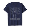 Mademark Deep End Kind of Girl Womens Shark Design T-Shirt - Navy Blue