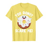 Donut Halloween Shirt Halloween Donut Costume Kids Men Women Doughnut Scare Me T-Shirt - Lemon Yellow