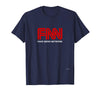 Fake News Network #fakenews Funny Trump Halloween Costume T-Shirt - Navy Blue