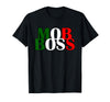 Italian Yeah B Mob Boss Italian Flag 1920s Costume Mafia Party T-Shirt - Black