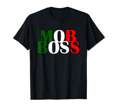 Italian Yeah B Mob Boss Italian Flag 1920s Costume Mafia Party T-Shirt