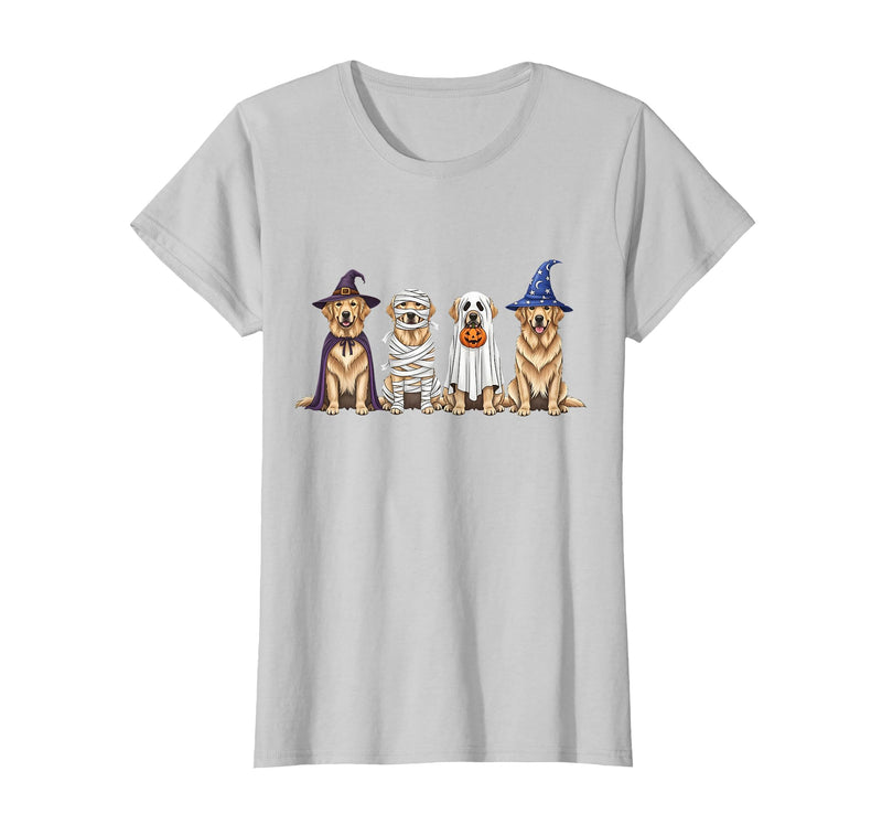Spooky Golden Retriever Dogs Mummy Halloween Tee Golden Retriever Dog Witch Mummy Ghost Boo Costume Halloween T-Shirt -