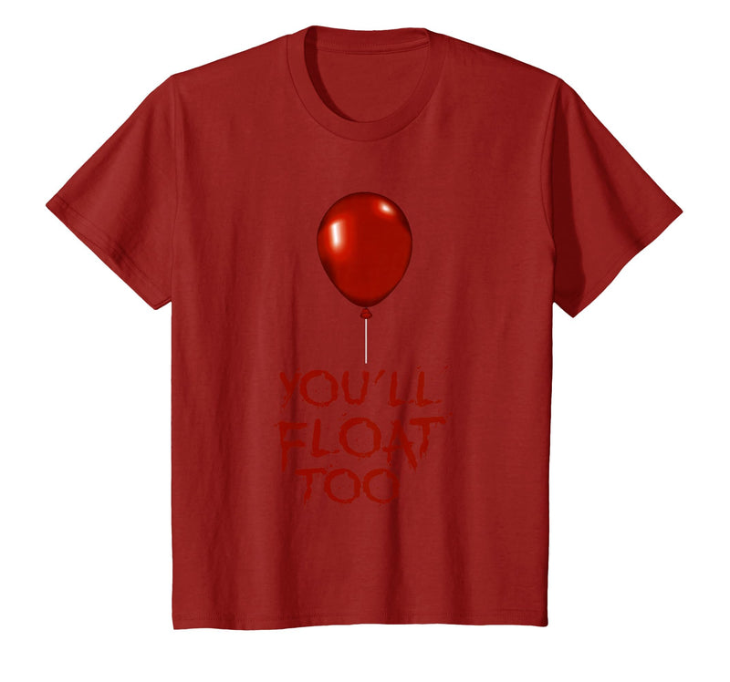 Halloween Funny Trick or Treat Shirt for Kids TeeZ Kids You'll Float Too Costume Halloween Shirts Boys Girls T-Shirt -