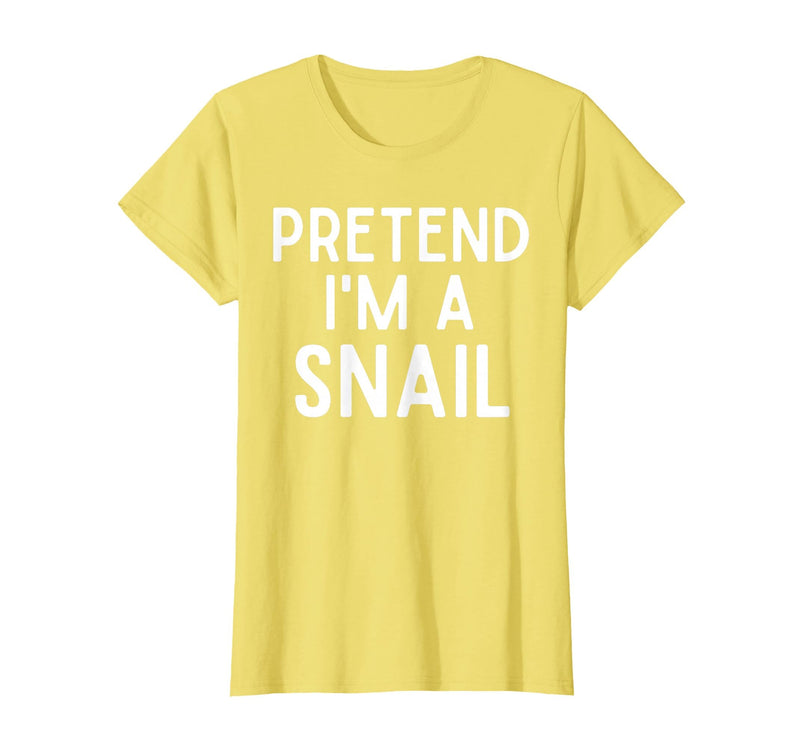 Snail Costume Party Lazy Snail Halloween Costume Pretend I'm A Snail Costume Party Funny Halloween Snail T-Shirt - Lemon