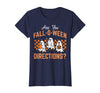 Halloween Shirts For Women Men Kids Boys Girls are You Falloween Directions Funny Halloween Teacher Teach T-Shirt - Navy Blue