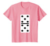 Fun and Easy Halloween Costume T-Shirts - Dominoes Double Five Dominoes Halloween Costume 5 Domino Game T-Shirt - Pink