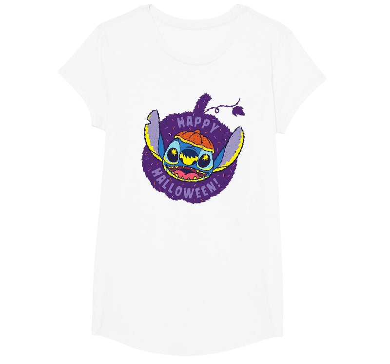 Disney Lilo & Stitch Jack-o’-Lantern Pumpkin Happy Halloween T-Shirt - White
