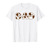 Cow Print For Family Matching Outfits DAD Cow Brown White Animal Print, Cow Pattern Farmer DAD T-Shirt - White