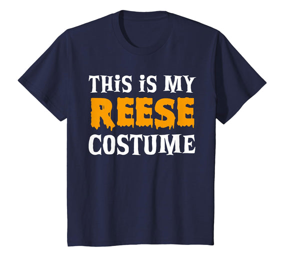 Personal Lazy Halloween Costumes Reese Halloween Personalized Costume Funny T-Shirt - Navy Blue