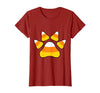 Scary Halloween Tees For Adults and Kids Halloween Candy Corn Paw Print T-Shirt for Animal Lovers T-Shirt - Cranberry Red