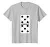 Fun and Easy Halloween Costume T-Shirts - Dominoes Double Five Dominoes Halloween Costume 5 Domino Game T-Shirt - Silver Grey