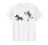 Pitbull Halloween Costume Funny Pitbull Skeleton Hand Halloween T-Shirt - White