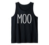 Moo Im A Cow Costume Shirts Moo Shirt Funny Adult Men Women Cow Goes Moo Costume Tank Top - Black