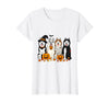 Funny Siberian Husky Ghost Pumpkin Funny Husky Ghost Dogs Halloween Dog Spooky T-Shirt - White
