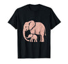 Mademark Mama Elephant Trunk Wrapped Around Baby T-Shirt - Men - Black