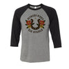 TeesAndTankYou Horses Keep Me Stable Three-Quarter Raglan Sleeve Baseball Shirt Unisex - Grey/Black