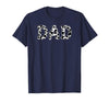 Cow Pattern Print Family Matching Birthday Apparel Cow Dad Birthday Family Matching Girl Boy Farm Birthday T-Shirt - Navy