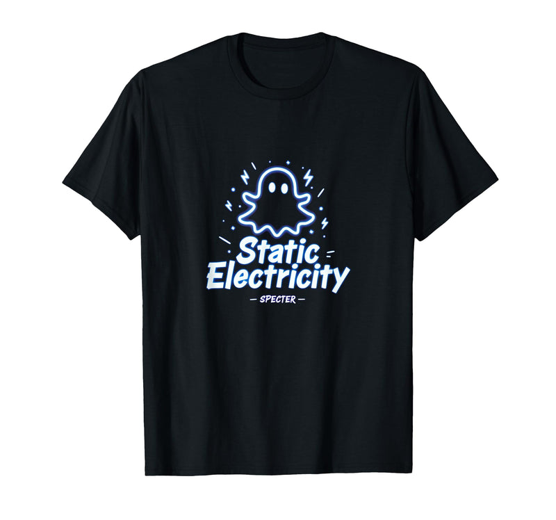 Mademark Ghost & Spirits - Ghost (99 Problems All) T-Shirt - Black-halloween Static Electricity Ghost Atmosphere