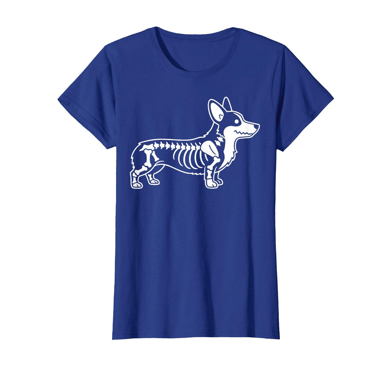 Halloween Corgi Skeleton Spooky Costume Corgi Skeleton Halloween T-Shirt - Royal Blue