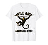 Mademark Wild and Swinging Free Monkey Graphic Design T-Shirt - Men - White