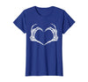 Halloween Tees for Women Men Kids Skeleton Hands Heart Halloween Rock Costume Men Women Kids T-Shirt - Royal Blue