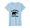 Mademark Elephant Everything Minimalist Animal Lover Design T-Shirt - Women - Baby Blue