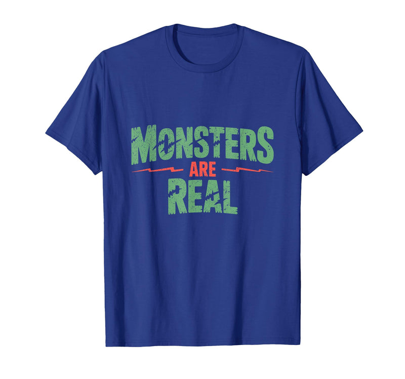 Monster Truth Wear Monsters are Real Horror Spooky Scary Halloween T-Shirt - Royal Blue