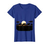 Mademark Elephant Herd Crossing Dusty Savanna Plains T-Shirt - Women - Royal Blue