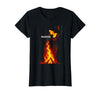Dark Humor Collective Burning Smoking Witch Pyre, Halloween Dark Humor Gothic T-Shirt - As Pictured
