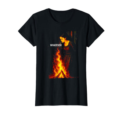 Dark Humor Collective Burning Smoking Witch Pyre, Halloween Dark Humor Gothic T-Shirt