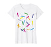 SKM Designs - Easy Halloween Rainbow Sprinkles Ice Cream Simple T-Shirt Costume T-Shirt - White