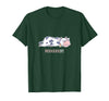 Bad Mood Sleeping Cow Tee Moooody Cow Beef Milk Farm Animals T-Shirt - Dark Green