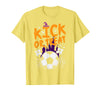 Halloween Shirts For Women Men Kids Boys Girls Halloween Soccer Kick Or Treat Football Costume Boys Kid Men T-Shirt - Lemon