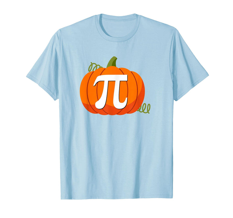 @iteachalgebra Pumpkin Pi Halloween Math Teacher T-Shirt - Baby Blue