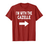 ShirtZilla I'm with The Gazelle Halloween Gazelle T-Shirt - Cranberry Red