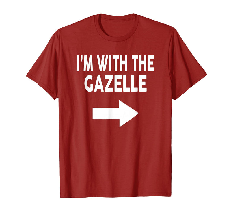 ShirtZilla I'm with The Gazelle Halloween Gazelle T-Shirt - Cranberry Red