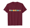 Disney Princess Pumpkins Fall Autumn Lineup of Princesses T-Shirt - Burgundy