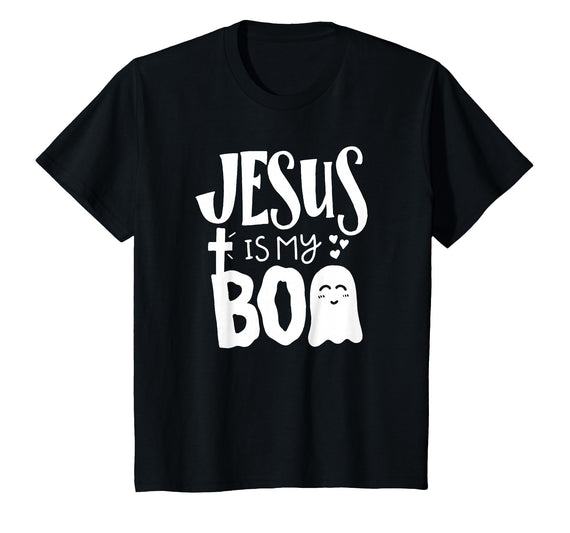 Jesus is My Boo - Funny Christian Halloween Quote Humor T-Shirt - Black